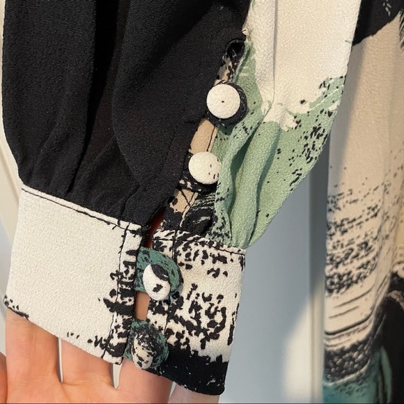 Rachel Pally Green and Black design Midi dress - Picture 6 of 9